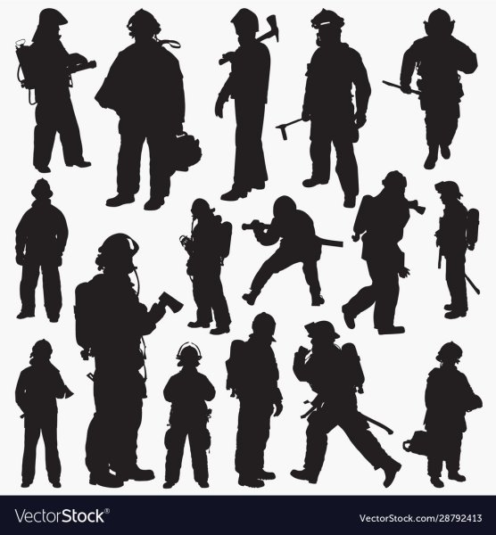 Силуэт пожарника