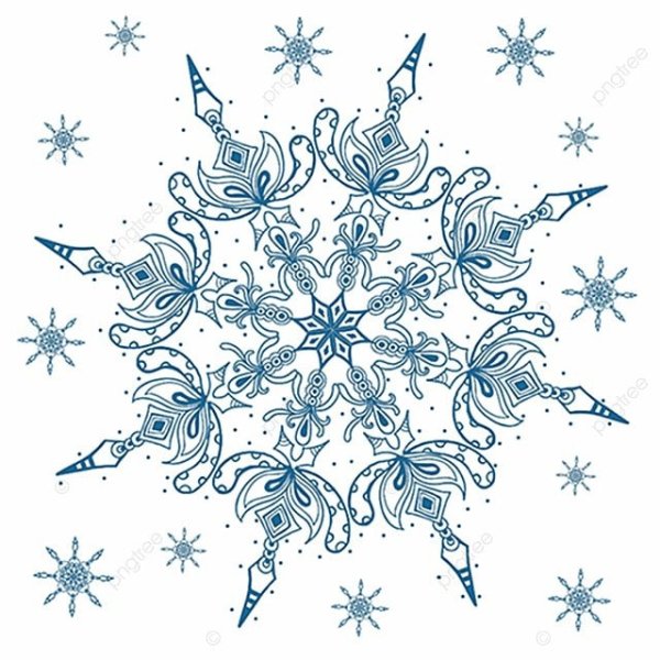 Снежинки на прозрачном фоне