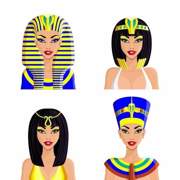 Образ египтянки из цветной бумаги