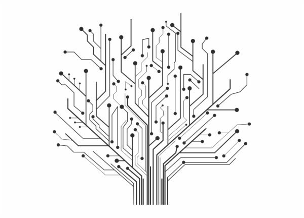 Микросхема на белом фоне