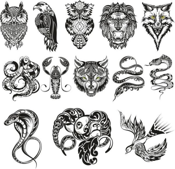 Орнаменты и узоры животных и зверей