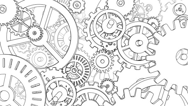 Шестеренки чб