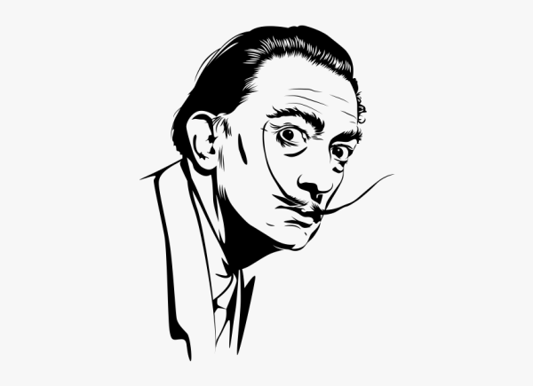 Портрет Сальвадора дали поп арт