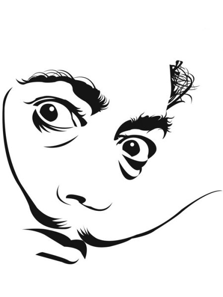 Сальвадор дали на прозрачном фоне