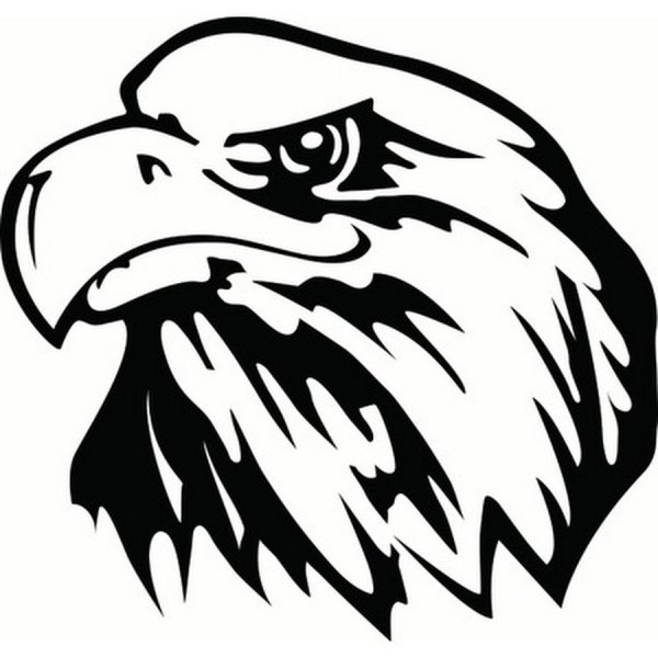 Трафарет голова орла