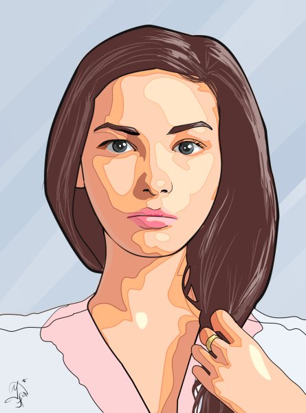 Портрет в векторном стиле