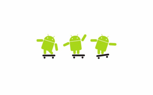 Андроид на белом фоне