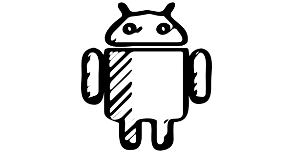 Андроид вектор чб