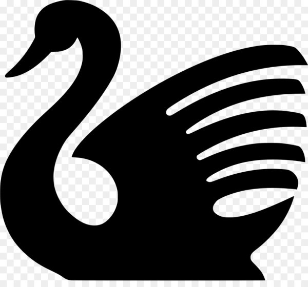 Силуэт лебедя