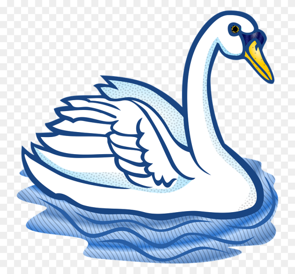 Лебеди мультяшные