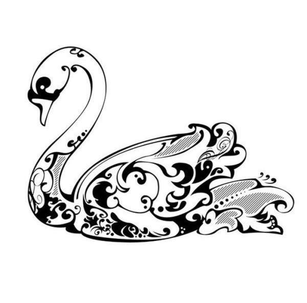 Стилизованный лебедь