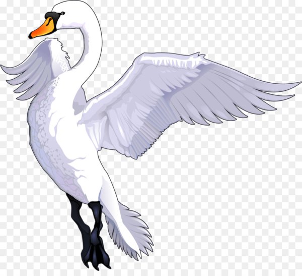 Лебедь мультяшный