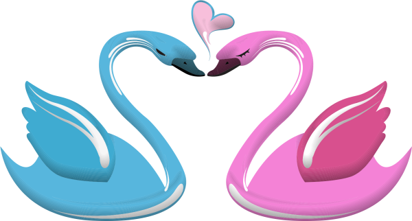 Лебеди мультяшные