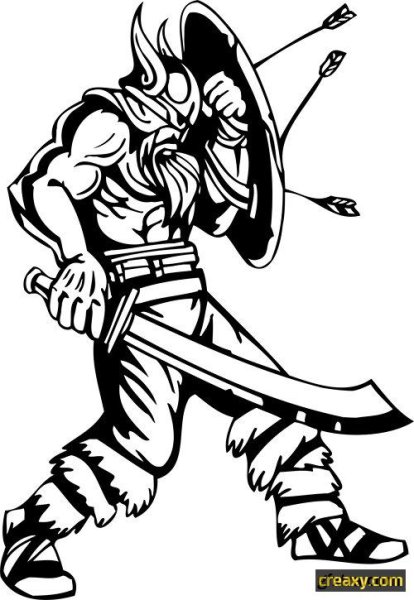 Трафарет воин