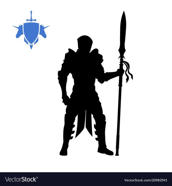 Силуэт рыцаря с мечом