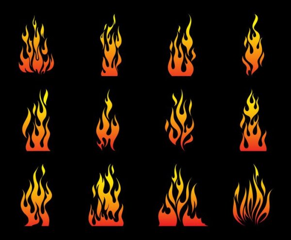 Стилизованные языки пламени