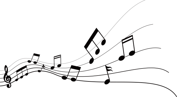 Ноты на прозрачном фоне