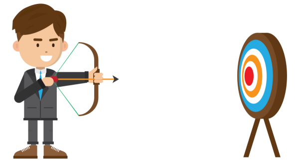 Достижение цели на прозрачном фоне