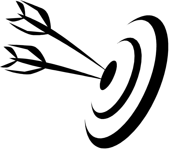 Стрелы в цель пиктограмма