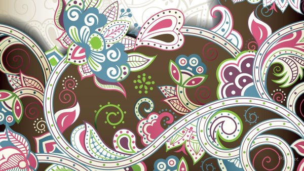 Абстрактные цветочные узоры