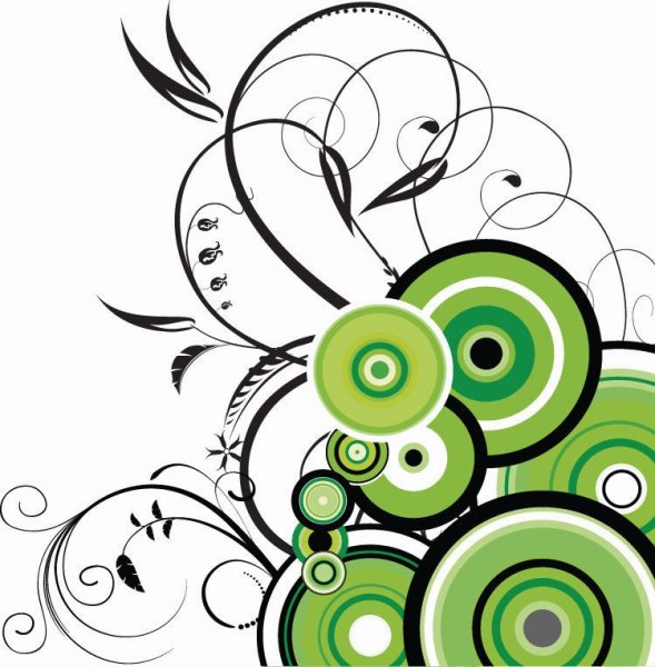 Абстрактный орнамент в круге