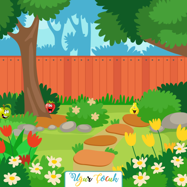 Сад мультяшный