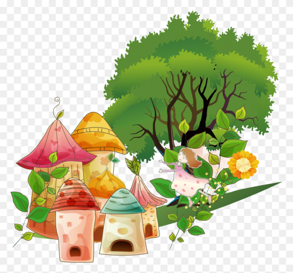 Сказочное дерево вектор