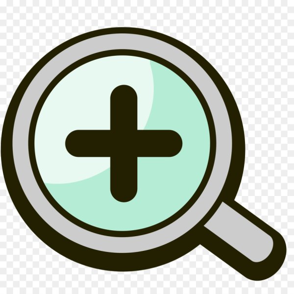 Иконка лупа с плюсом