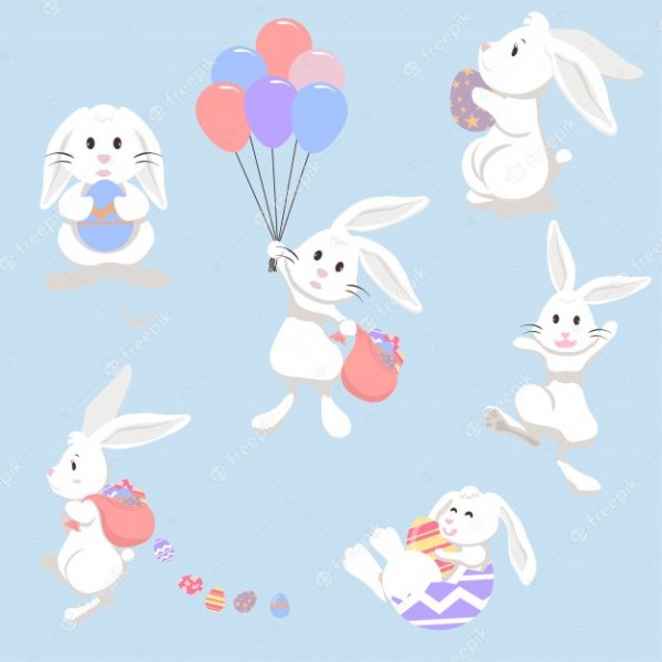 Векторная иллюстрация зайчик