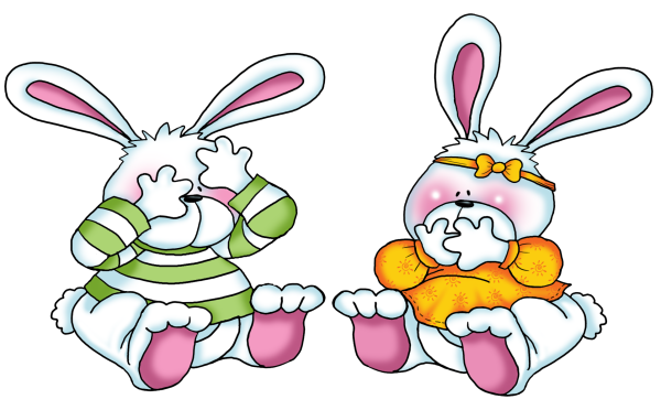 Зайчик на прозрачном фоне