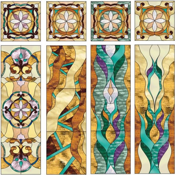 Витраж геометрический узор