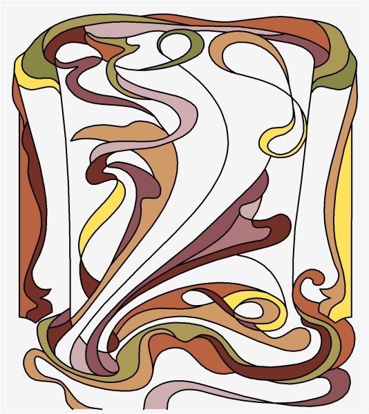 Орнамент в стиле Модерн витраж