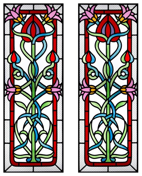 Витражи в стиле Модерн арт нуво