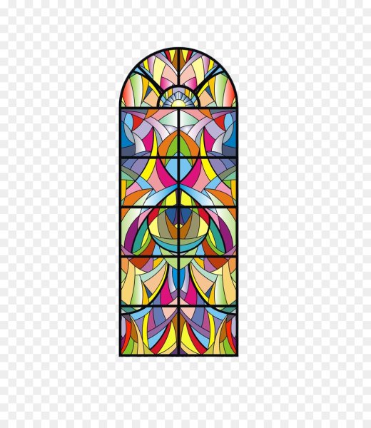 Витраж на белом фоне