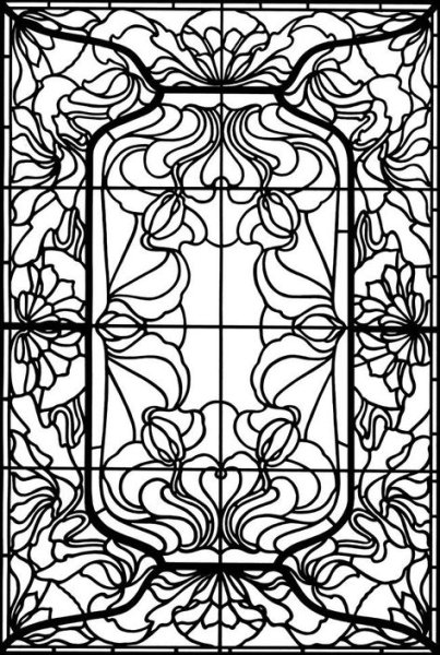 Витраж монохромный