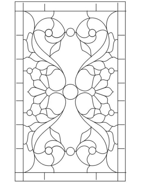 Трафарет для витража на стекле