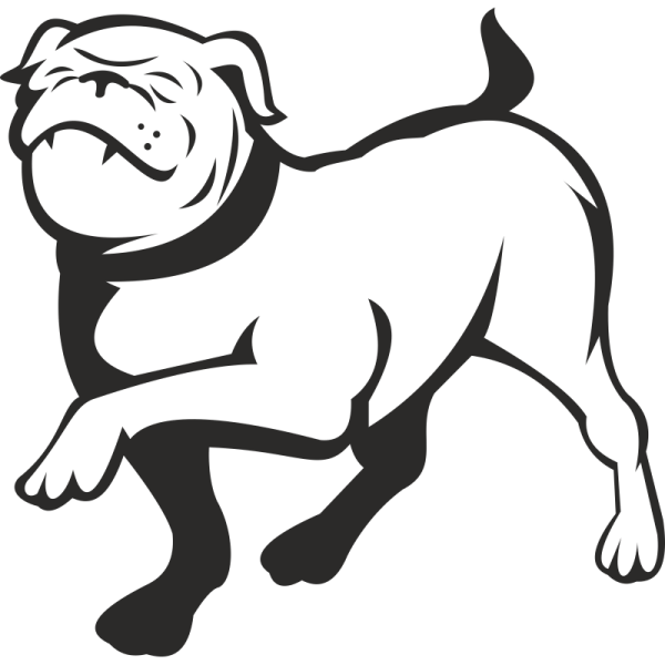 Бульдог наклейка на авто