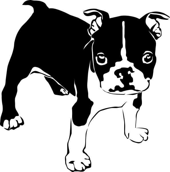 Силуэт бульдога