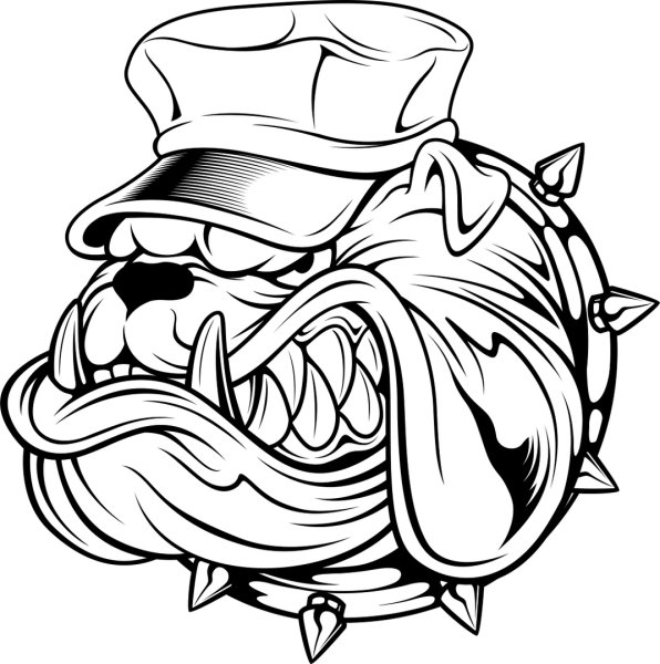 Бульдог вектор