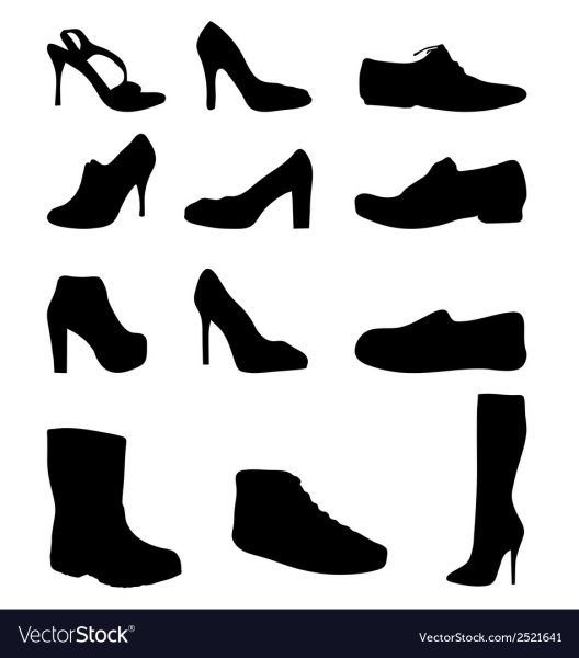 Обувь вектор силуэт