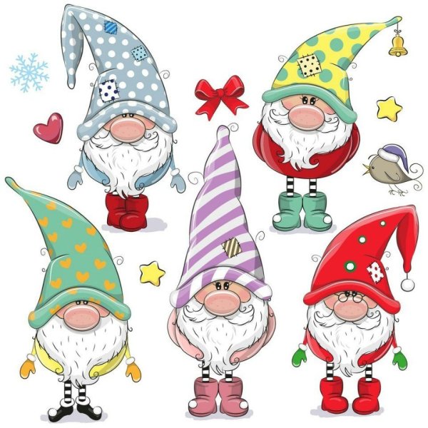 Милый новогодний гномик