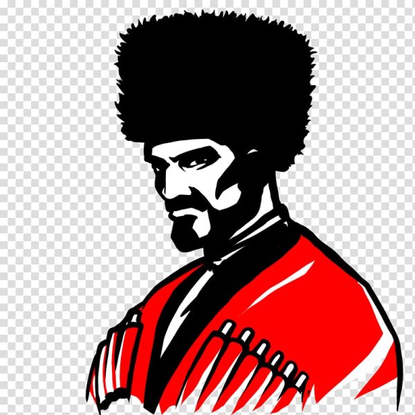 Горец в папахе силуэт