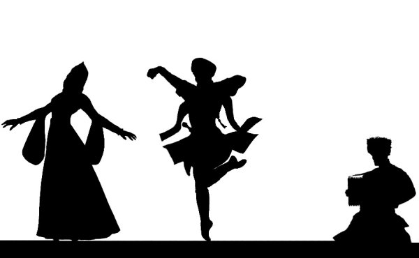 Народный танец силуэт