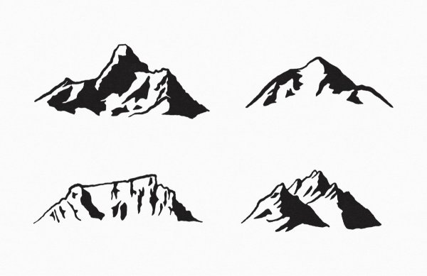 Горы Домбай вектор