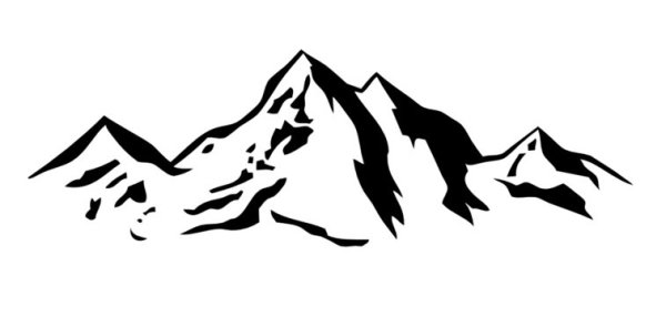 Трафарет Орел и горы