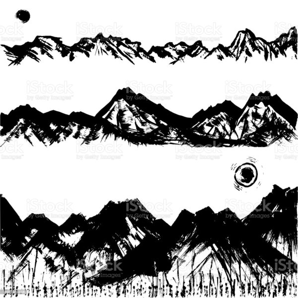 Горный хребет вектор