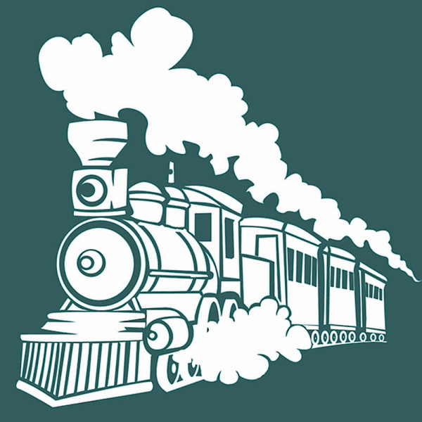 Силуэт старого поезда