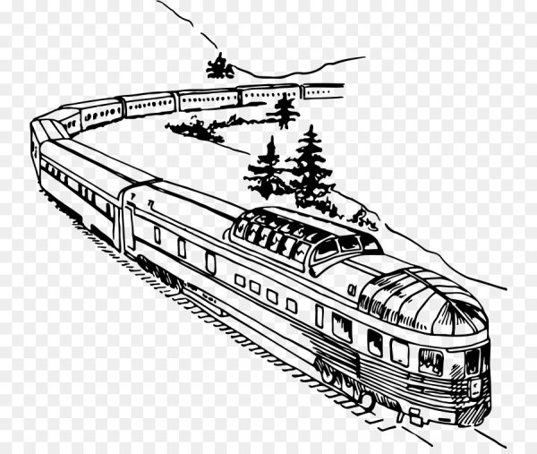 Раскраска поезд пассажирский