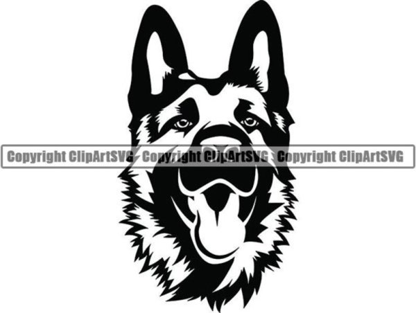 Силуэт морды овчарки