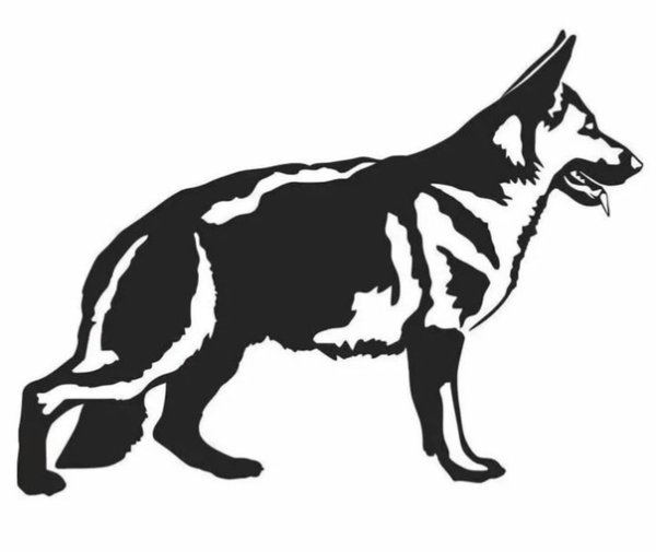 Силуэт немецкой овчарки